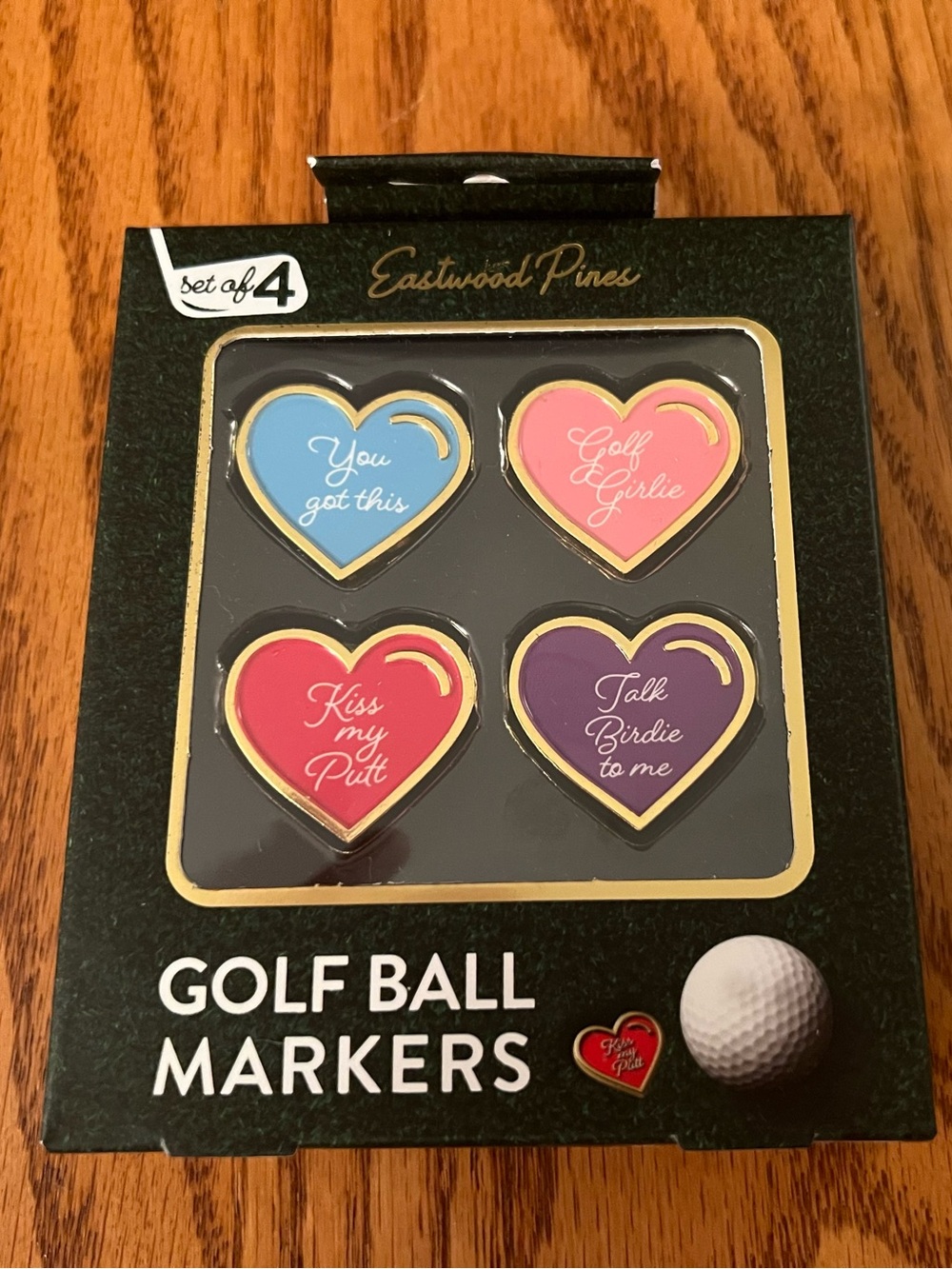 Eastwood Pines Girly Golf Heart Ball Markers